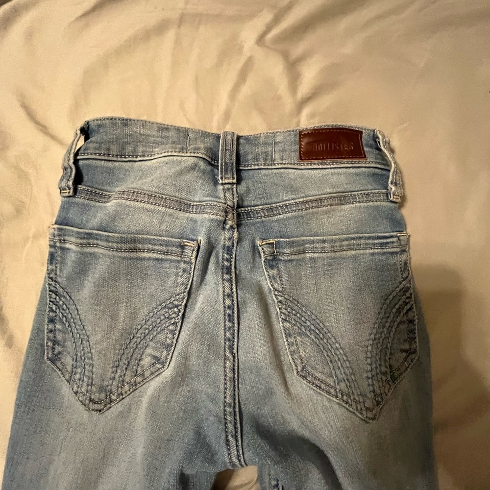 Women's Light Blue Flared Jeans - Picture 4 of 5